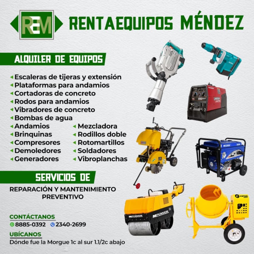 Afiche Rentaequipos Méndez